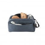 Recycelte Kulturtasche mit Tasche und Griff Farbe blau vierte Ansicht