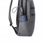 Nylon-Rucksack mit RFID-Fach Farbe grau sechste Ansicht