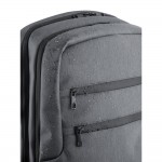 Nylon-Rucksack mit RFID-Fach Farbe grau siebte Ansicht