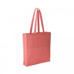 Tasche aus recycelter Baumwolle 140 g/m2 Farbe rot