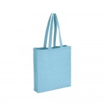Tasche aus recycelter Baumwolle 140 g/m2 Farbe hellblau