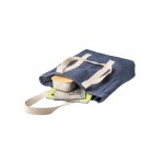 Jeanstasche mit Innentasche und langen Henkeln aus Baumwolle farbe blau vierte Ansicht