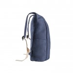 Denim-Rucksack mit Vordertaschen und Riemen 300 g/m2 farbe blau vierte Ansicht