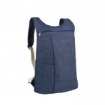 Denim-Rucksack mit Vordertaschen und Riemen 300 g/m2 farbe blau