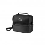 Thermo-Stofftasche mit Fächern und mehreren Taschen 7L farbe schwarz Ansicht mit Logo 1