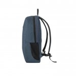 Rucksack aus RPET mit Tabletfach 10,1” und Fach für PC 15,6” farbe blau vierte Ansicht