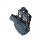 Rucksack aus RPET mit Tabletfach 10,1” und Fach für PC 15,6” farbe blau sechste Ansicht