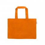 Tasche aus recycelter Baumwolle mit langen Henkeln, 280 g/m2 farbe orange zweite Ansicht