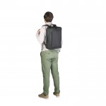 300D-Polyester-Rucksack für PC mit zwei Tragemodi 15,6 Zoll farbe dunkelgrau zehnte Ansicht
