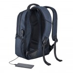 Laptop-Rucksack mit Logo als technisches Werbegeschenk Farbe blau vierte Ansicht