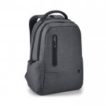 Laptop-Rucksack mit Logo als technisches Werbegeschenk Farbe grau