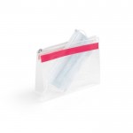 Kunststofftasche mit Reißverschluss Farbe rosa vierte Ansicht