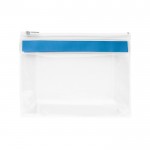 Kunststofftasche mit Reißverschluss Farbe hellblau zweite Ansicht