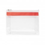Kunststofftasche mit Reißverschluss Farbe orange zweite Ansicht