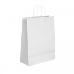 Krafttaschen klein weiß bedrucken Farbe weiß