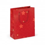 Kleine Papiertasche für Geschenke Farbe rot dritte Ansicht