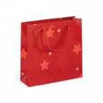 Papiertasche mit glänzender Laminierung Farbe rot