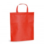 Taschen aus Vliesstoff mit kurzen Henkeln, 80 gr/m2 Farbe rot