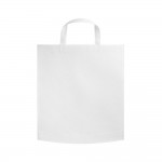 Taschen aus Vliesstoff mit kurzen Henkeln, 80 gr/m2 Farbe weiß