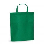 Taschen aus Vliesstoff mit kurzen Henkeln, 80 gr/m2 Farbe grün