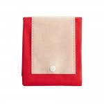 Faltbare Tasche aus Vliesstoff mit kurzen Henkeln Farbe Rot zweite Ansicht