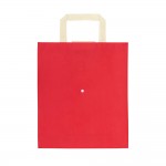 Faltbare Tasche aus Vliesstoff mit kurzen Henkeln Farbe Rot dritte Ansicht