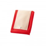 Faltbare Tasche aus Vliesstoff mit kurzen Henkeln Farbe Rot vierte Ansicht