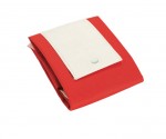 Faltbare Tasche aus Vliesstoff mit kurzen Henkeln Farbe Rot