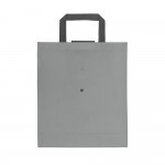 Faltbare Tasche aus Vliesstoff mit kurzen Henkeln Farbe Grau dritte Ansicht