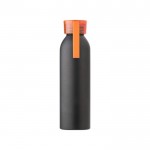 Mattierte Flasche mit Silikonband Farbe Orange erste Ansicht