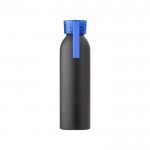 Mattierte Flasche mit Silikonband Farbe Blau erste Ansicht