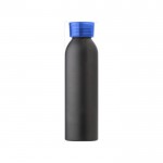 Mattierte Flasche mit Silikonband Farbe Blau zweite Ansicht