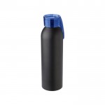 Mattierte Flasche mit Silikonband Farbe Blau vierte Ansicht
