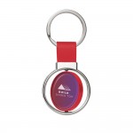 Schlüsselanhänger mit Drehmechanik für Firmen Farbe rot Ansicht mit Logo 2