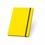 Fluoreszierende Notizbücher mit Logo bedrucken Farbe gelb