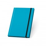Fluoreszierende Notizbücher mit Logo bedrucken Farbe hellblau