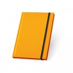 Fluoreszierende Notizbücher mit Logo bedrucken Farbe orange