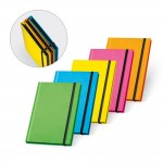 Fluoreszierende Notizbücher mit Logo bedrucken Ansicht in vielen Farben