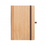 Notizbuch mit Bambus und festem Einband mit Stiftehalter, A5 farbe natürliche farbe zweite Ansicht