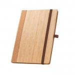 Notizbuch mit Bambus und festem Einband mit Stiftehalter, A5 farbe natürliche farbe