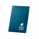 Wasserfestes A5-Notizbuch aus Steinpapier, unliniert farbe blau Ansicht mit Logo 1