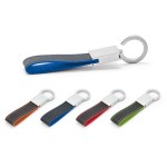 Zweifarbiger Schlüsselring aus Kunstleder und Metall Ansicht in vielen Farben