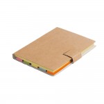 Notizbuch mit Klebestreifen für Werbung Farbe braun