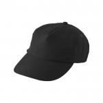 RPET-Mütze mit Schnallenverschluss Farbe Schwarz erste Ansicht