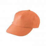 RPET-Mütze mit Schnallenverschluss Farbe Orange erste Ansicht