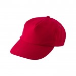 RPET-Mütze mit Schnallenverschluss Farbe Rot vierte Ansicht