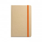Notizbuch A5 aus Recyclingpapier bedrucken Farbe orange zweite Ansicht