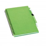 Ringbuch mit Recyclingpapier und Kuli Farbe hellgrün