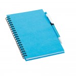 Ringbuch mit Recyclingpapier und Kuli Farbe hellblau