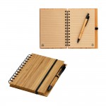 Notizbuch mit Kuli und Bambuseinbänden A5 Ansicht in vielen Farben
